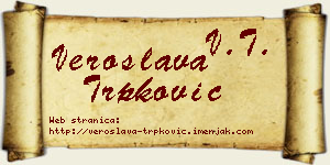 Veroslava Trpković vizit kartica